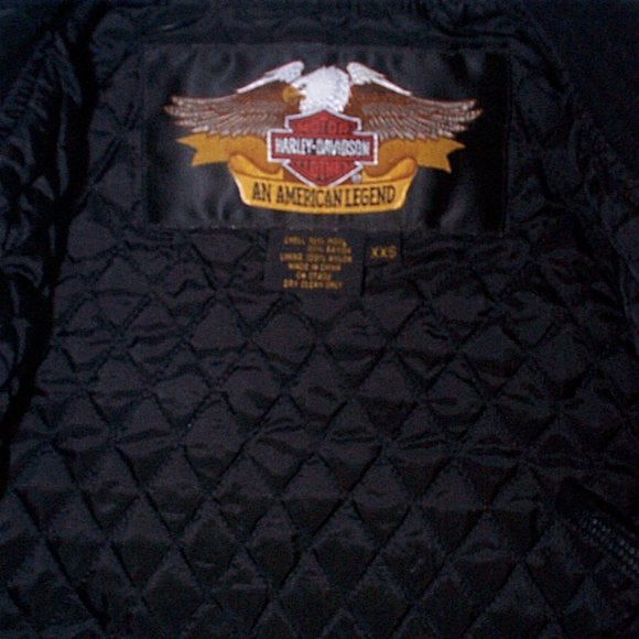 Harley Davidson wool jacket w/ lots of patches - Picture 4 of 6